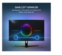 27 GAMEPOWER Vivid V60 27" Curved RGB SİYAH 240Hz 0.5ms Curved  VA Monitör 